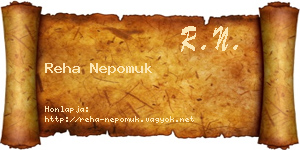 Reha Nepomuk névjegykártya